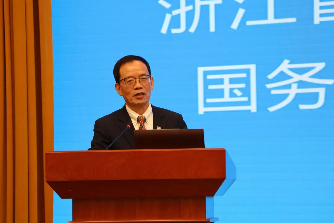 浙江省区域国别与国际传播研究智库联盟首席专家、成人导航非洲区域国别学学部学术委员会常务副主任刘鸿武致辞。主办方供图